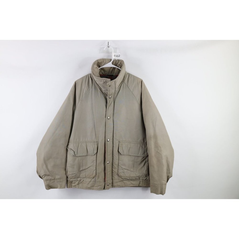 Vintage 70s Spiewak Golden Fleece Mens M Distressed Wool Lined Bomber Jacket USA